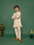 Boy's Off White Kurta And Pyjama Set