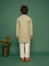 Boy's' Pista Green Kurta And Pyjama Set