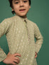 Boy's' Pista Green Kurta And Pyjama Set