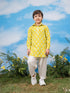 Boy's Mehendi Green Kurta And Pyjama Set
