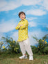 Boy's Mehendi Green Kurta And Pyjama Set