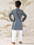 Boy's Blue Cotton Kurta Pyjama Set