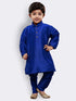Boys' Blue Silk Blend Kurta and Pyjama Set