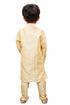 Boys' Gold Cotton Silk Kurta and Pyjama Set