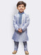 Boys' Lavender Cotton Silk Kurta and Pyjama Set