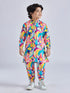Boy's' Multicolour Kurta And Pyjama Set