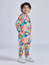 Boy's' Multicolour Kurta And Pyjama Set