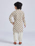 Boy's' Cream Kurta And Pyjama Set