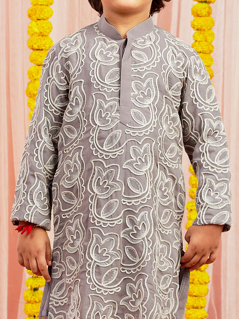 Boy's Yellow Kurta And Pyjama Set