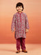 Boy's' Maroon Kurta And Pyjama Set