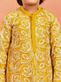 Boy's' Mustard Kurta And Pyjama Set