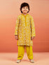 Boy's' Mustard Kurta And Pyjama Set