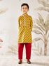 Boy's Mustard Cotton Kurta Pyjama Set