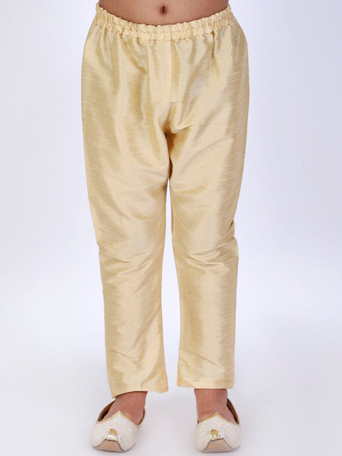 Boys Gold-Toned Solid Pyjama