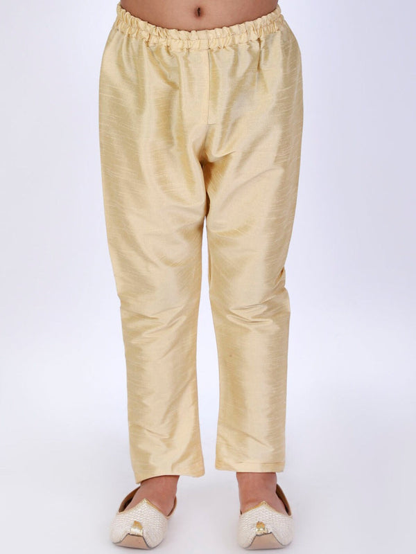 Boys Gold-Toned Solid Pyjama
