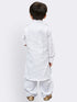 Boys' White Cotton Pathani