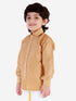 Boys' Rose Gold Silk Blend Long Sleeves Ethnic Shirt