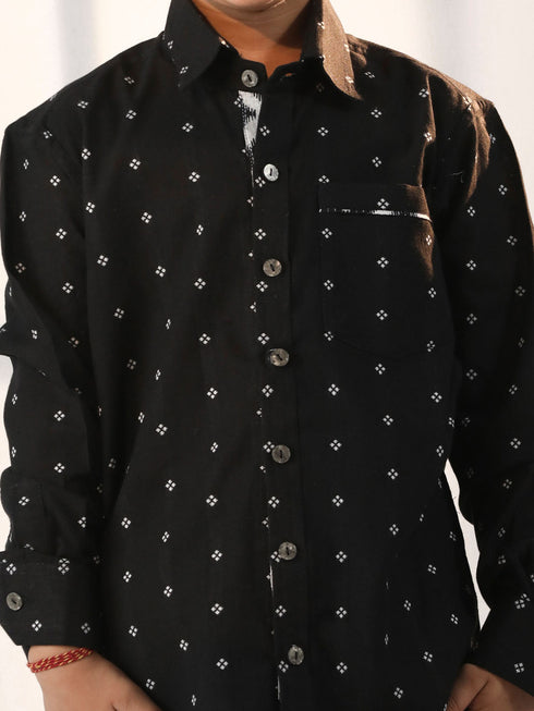 Boy's' Black Ethnic Shirt