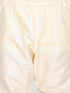 Boy's Beige & Cream Woven Design Sherwani Set With Maroon Dupatta