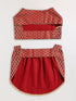 Dogs' Maroon Woven Silk Blend Lehenga Choli Set