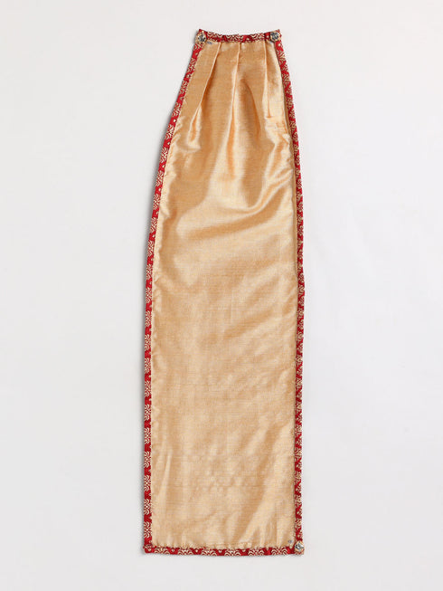 Dogs' Maroon Woven Silk Blend Lehenga Choli Set