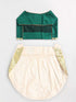 Dogs' Green Solid South Indian Style Lehenga Choli Set