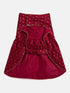 Maroon And Gold Silk Blend Siblings Set For Dogs