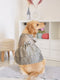 Dogs' Chiku Printed Flared Frock With Attached Bow