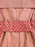 Dogs' Pink Printed Flared Frock With Attached Bow