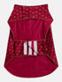 Maroon And Gold Silk Blend Siblings Set For Dogs