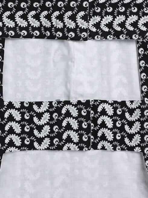 Dogs' Black Chikankari Pure Cotton Ethnic Kurta