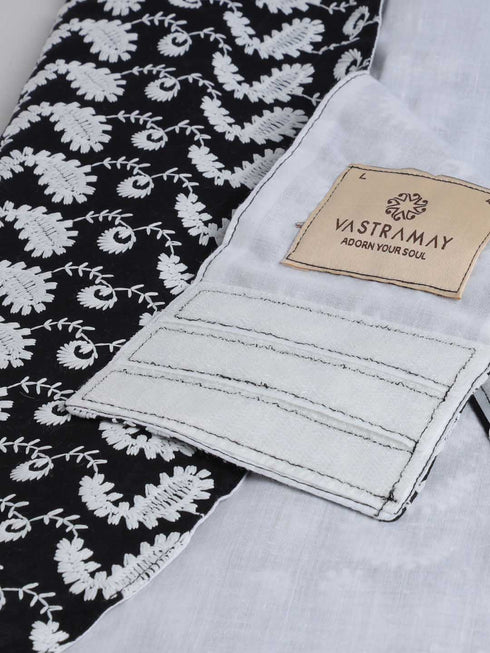 Dogs' Black Chikankari Pure Cotton Ethnic Kurta