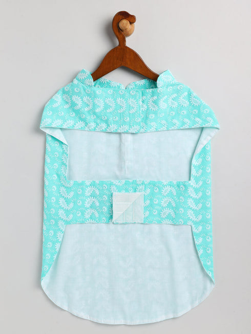 Dogs' Green Chikankari Pure Cotton Ethnic Kurta