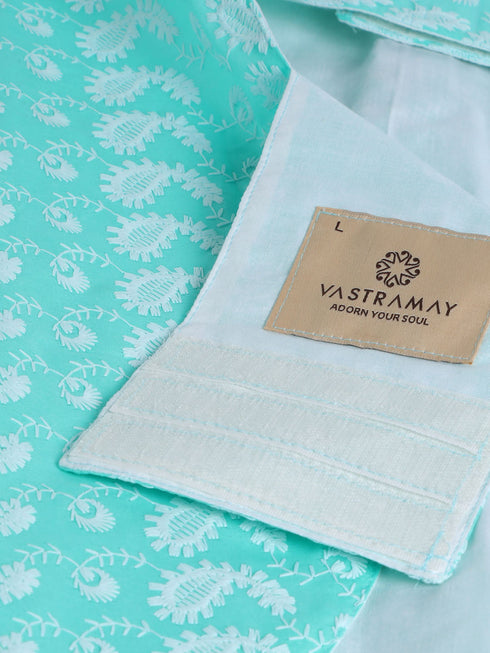 Dogs' Green Chikankari Pure Cotton Ethnic Kurta