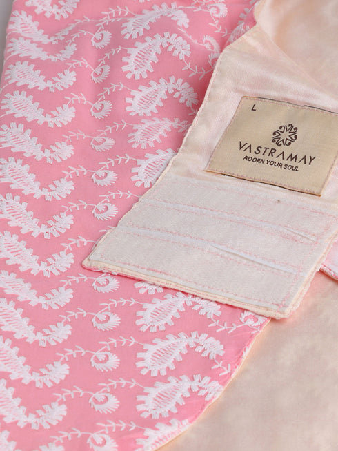 Dogs' Pink Chikankari Pure Cotton Ethnic Kurta