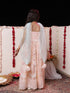 Girl's' Peach Embroidered Sequins Net Long Anarkali Dress With Dupatta