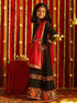 Girl's' Navratri Special Black Anarkali Kurta With Red Dupatta Set