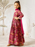 Girl's Falsa Floral Cotton Anarkali Pyjama Set With Dupatta
