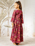 Girl's Falsa Floral Cotton Anarkali Pyjama Set With Dupatta