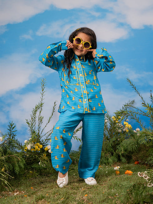 Girl's' Blue Co-Ords