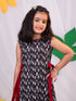 Girl's Black And Maroon Dhoti Kurta Set