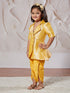 Girl's' Mustard Kurta And Dhoti Pant Set