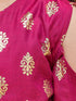 Girl's Dark Pink Foil Printed Cold Shoulder Kurti