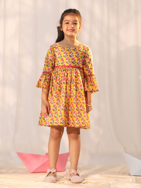Girl's' Yellow Dress