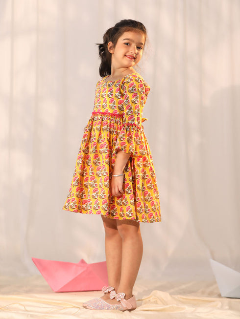 Girl's' Yellow Dress