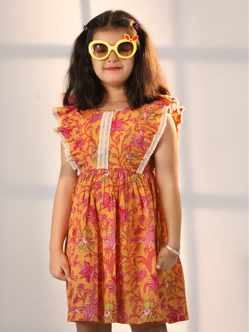 Girl's' Mustard Dress