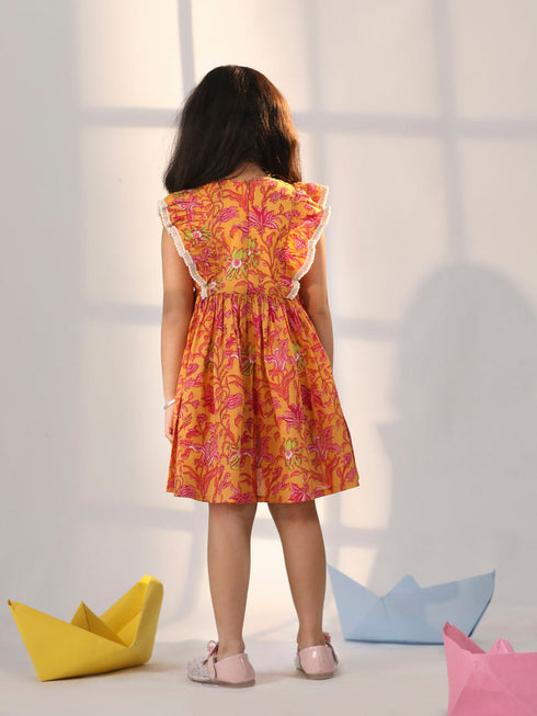 Girl's' Mustard Dress