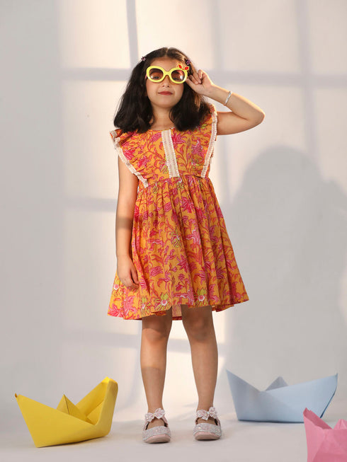 Girl's' Mustard Dress