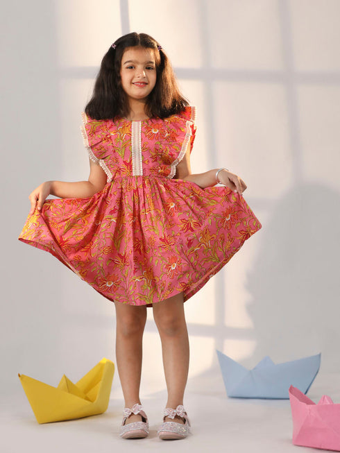 Girl's' Pink Dress