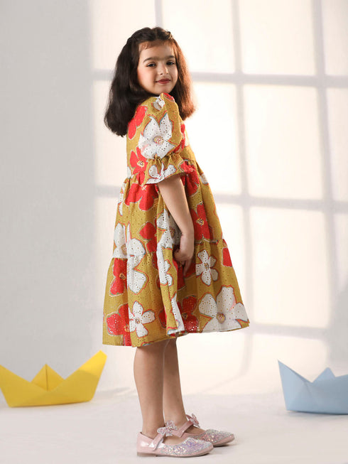 Girl's' Mustard Dress